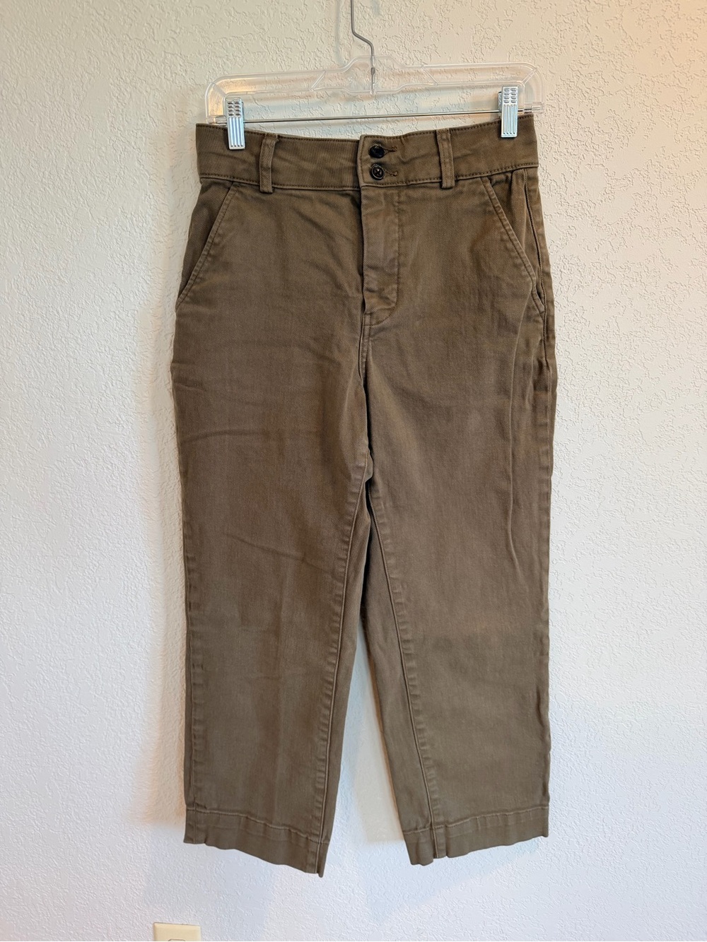 (SEA) Everlane Women’s Casual Olive Green Crop Pants